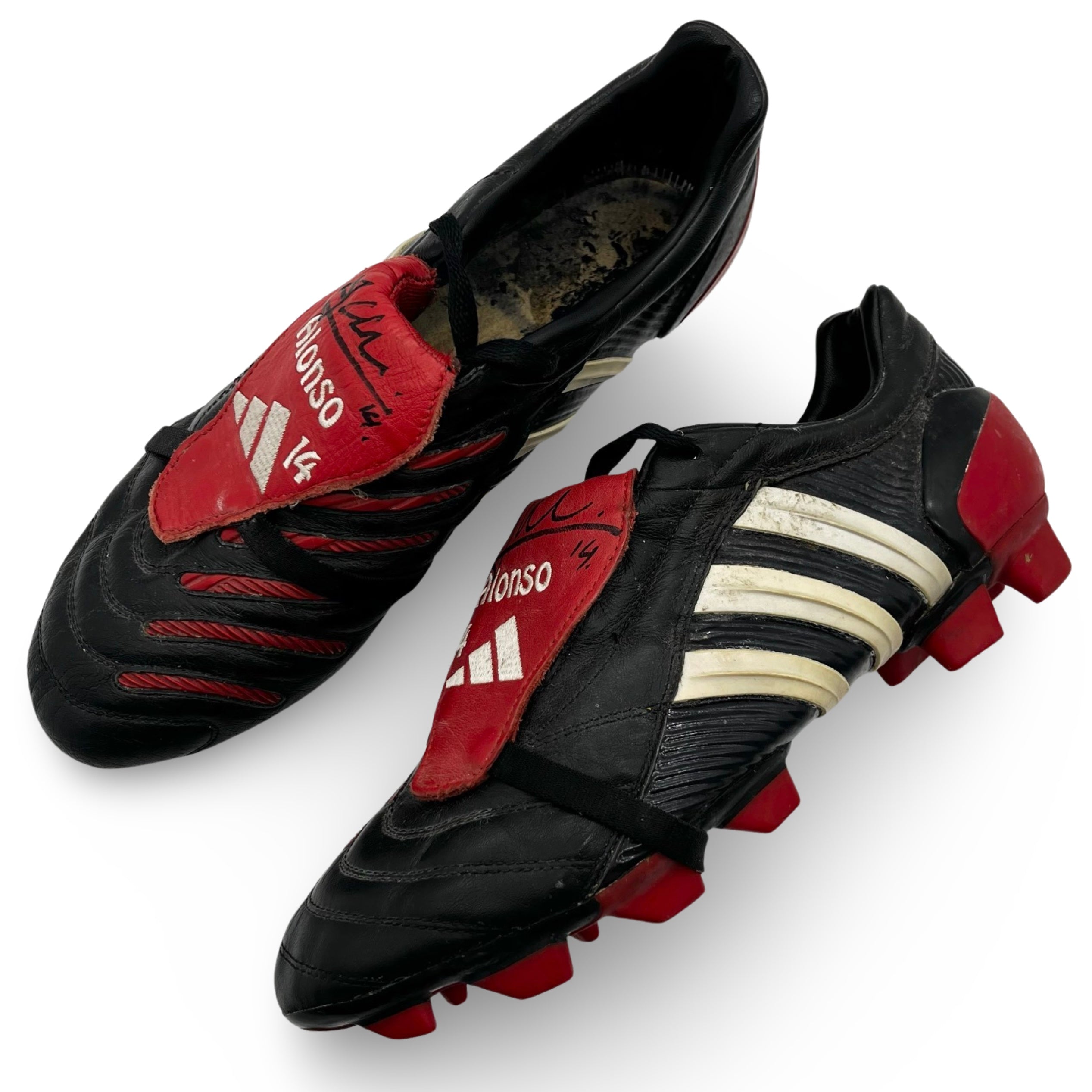 Xabi Alonso Match Worn Adidas Predator Pulse Signed 2004 05 BC Boots UK