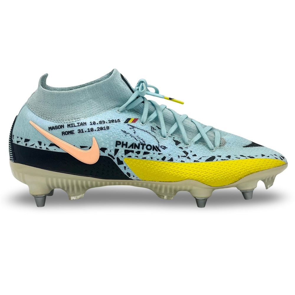 Nike Phantom GT 2 Elite usada por Kevin De Bruyne, fotocomparada, 1 gol marcado y doble firmada - Temporada triple 2022/23