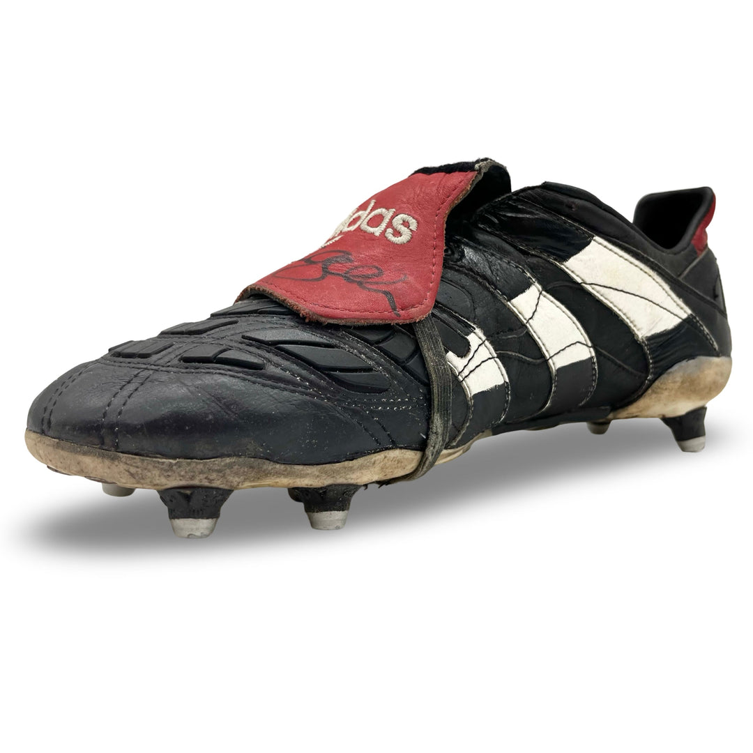 David Beckham Match Worn, Photo-Matched, 3 Goals Scored, Dual Signed, 1/1 Adidas Predator Accelerator/Touch Hybrid - 1997/98