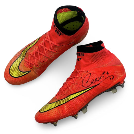 Alexis Sanchez Partido Desgastado Nike Mercurial Superfly IV Firmado 2014 Copa Mundial de la FIFA