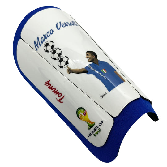 Marco Verratti Match Worn Campari Shin Pads 2014 FIFA World Cup