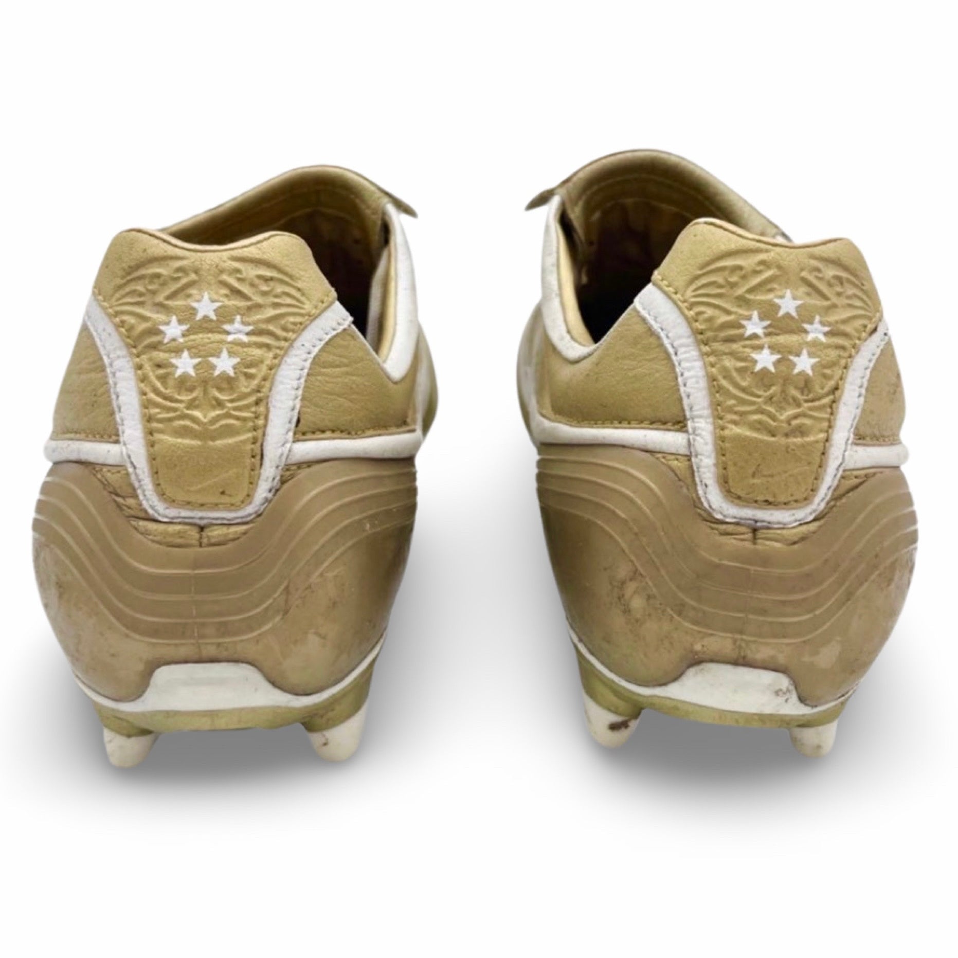 Gold nike best sale tiempo cleats