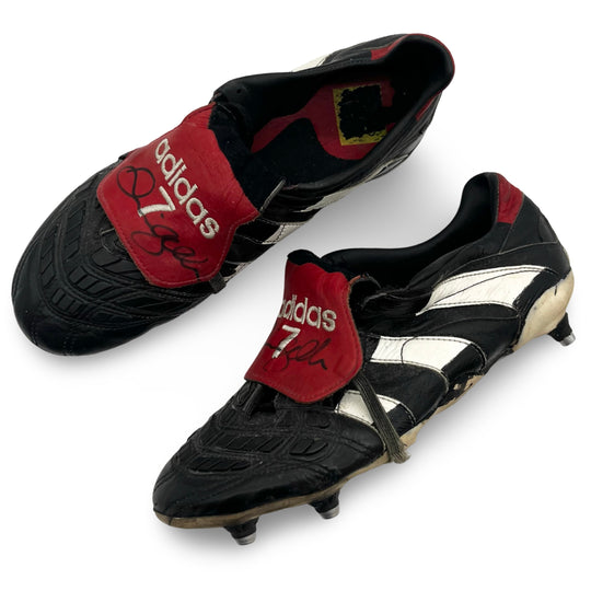 David Beckham Match Worn, Photo-Matched, 3 Goals Scored, Dual Signed, 1/1 Adidas Predator Accelerator/Touch Hybrid - 1997/98