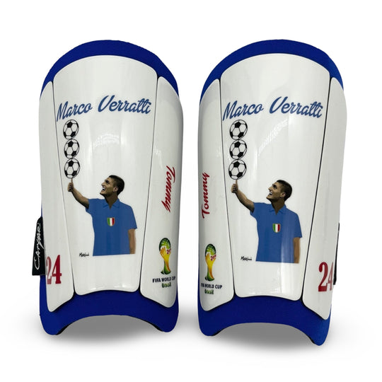 Marco Verratti Match Worn Campari Shin Pads 2014 FIFA World Cup