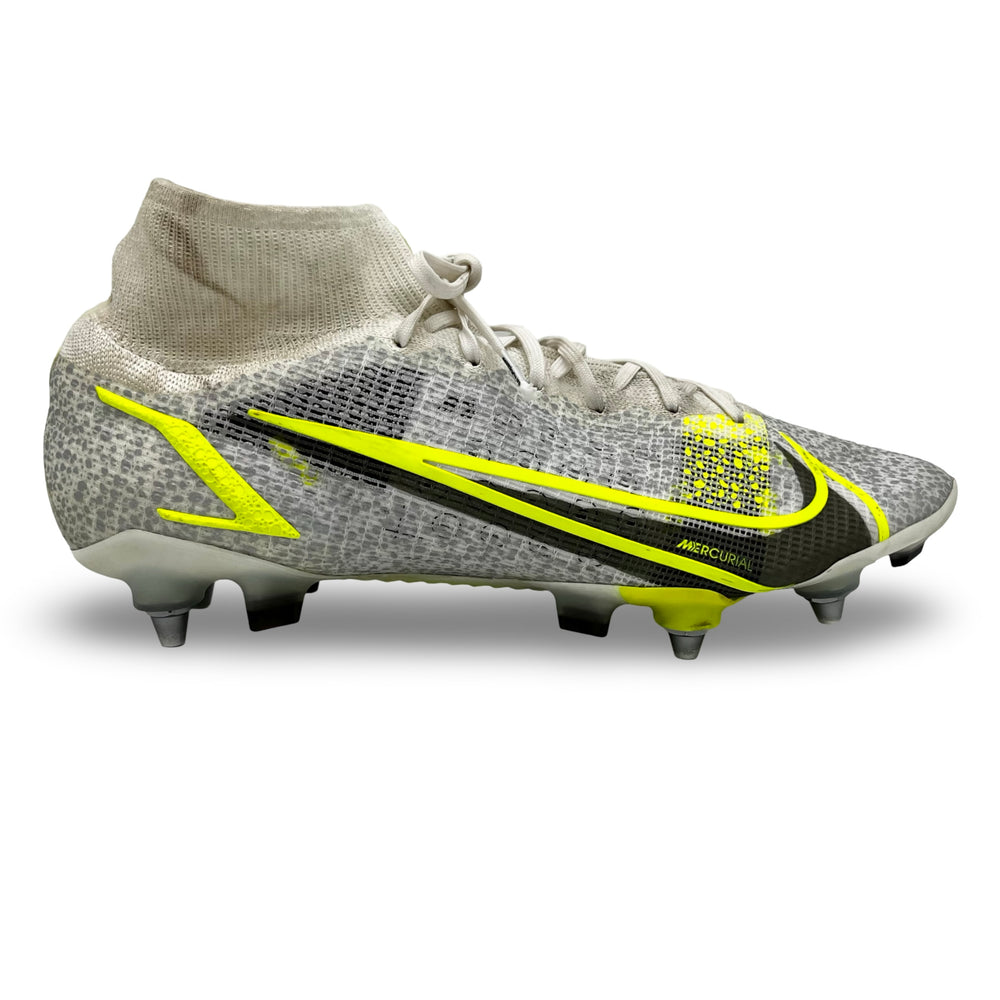 Kylian Mbappé Match Worn Nike Mercurial Superfly 8 Elite 'Silver Safari' Special Edition 2020/21