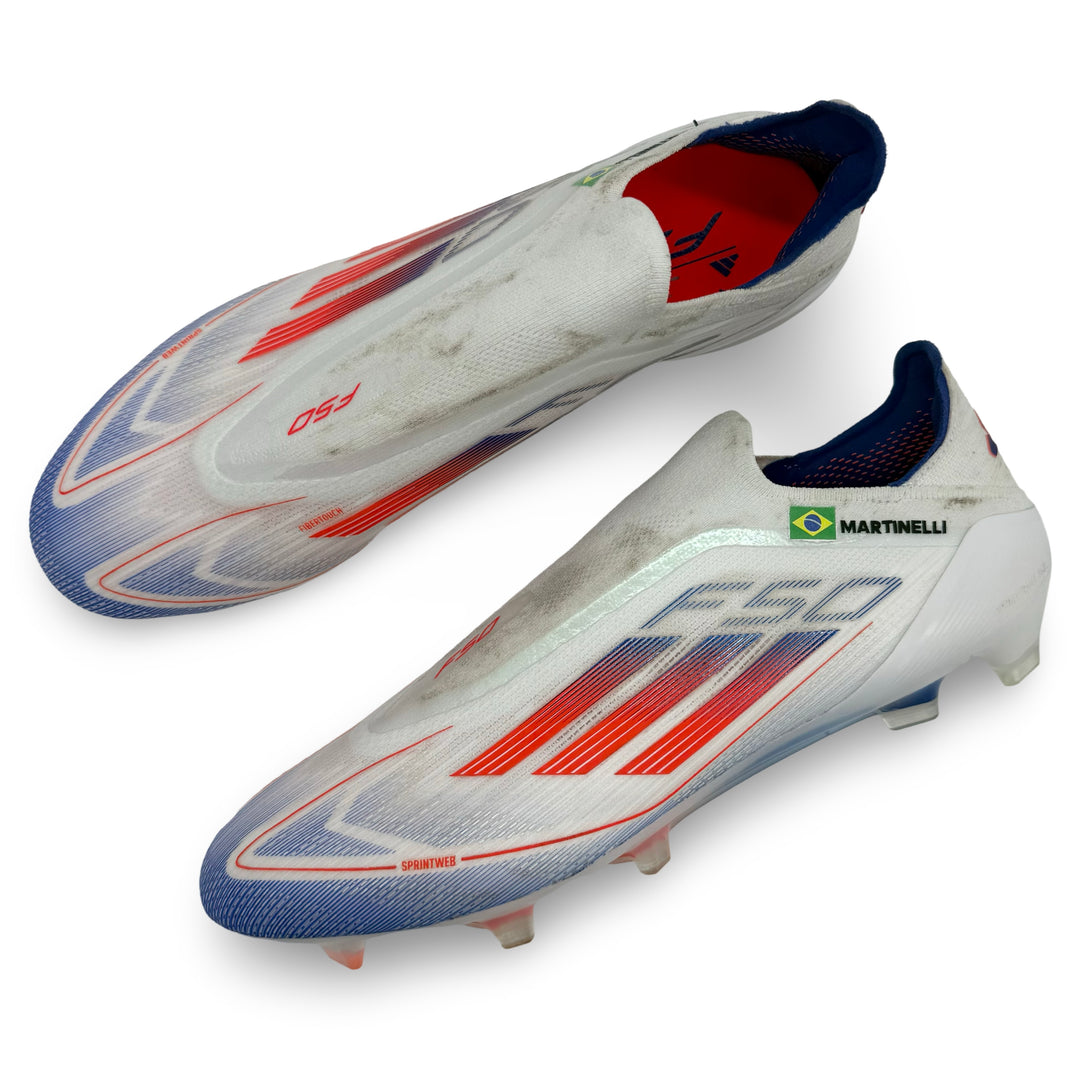 Zapatillas de fútbol Adidas F50 Elite sin cordones de Gabriel Martinelli - 2024/25