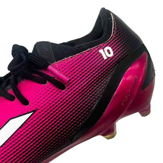 Lionel Messi Match Worn, Photo-Matched, 3 Goals Scored, Adidas X Speedportal.1 2022/23 - 1st Pair Worn As World Champion