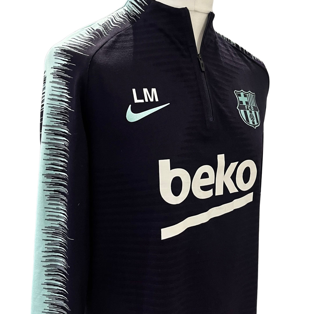 Lionel Messi Training Warm-Up Worn Nike Vaporknit FC Barcelona Drill Top 2018/19