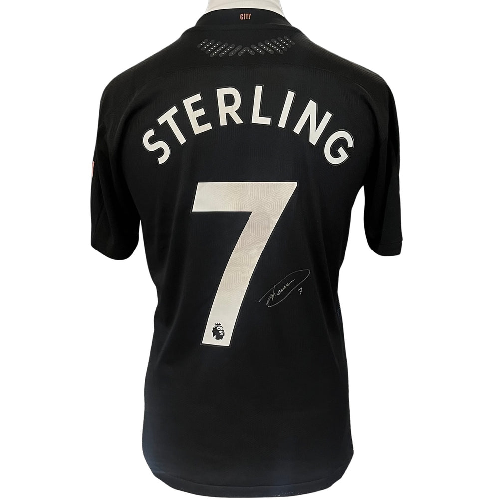 Raheem Sterling Match Worn Manchester City Puma DryCell Shirt Signed