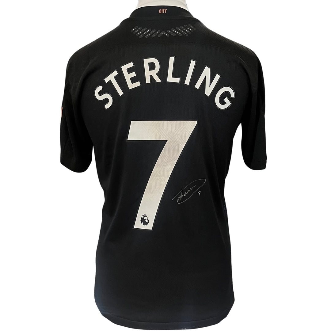 Raheem Sterling Match Worn Manchester City Puma DryCell Shirt Firmado