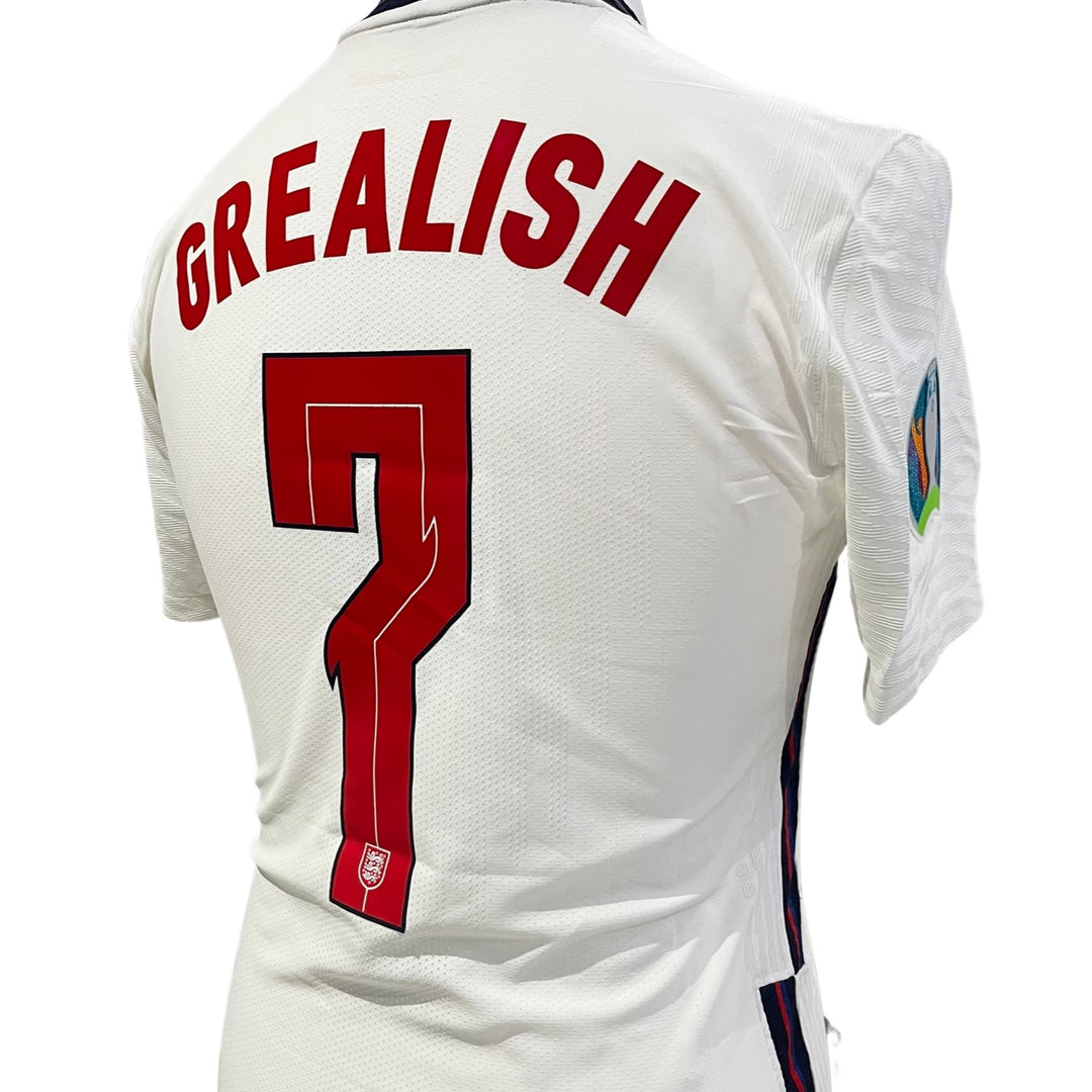 Jack Grealish Match Worn Nike Vaporknit Match Shirt England vs Germany UEFA Euro 2020