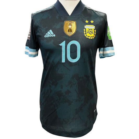 Lionel Messi partido emitido Adidas calor. RDY partido camisa Argentina vs Perú 2022 FIFA Copa Mundial calificador
