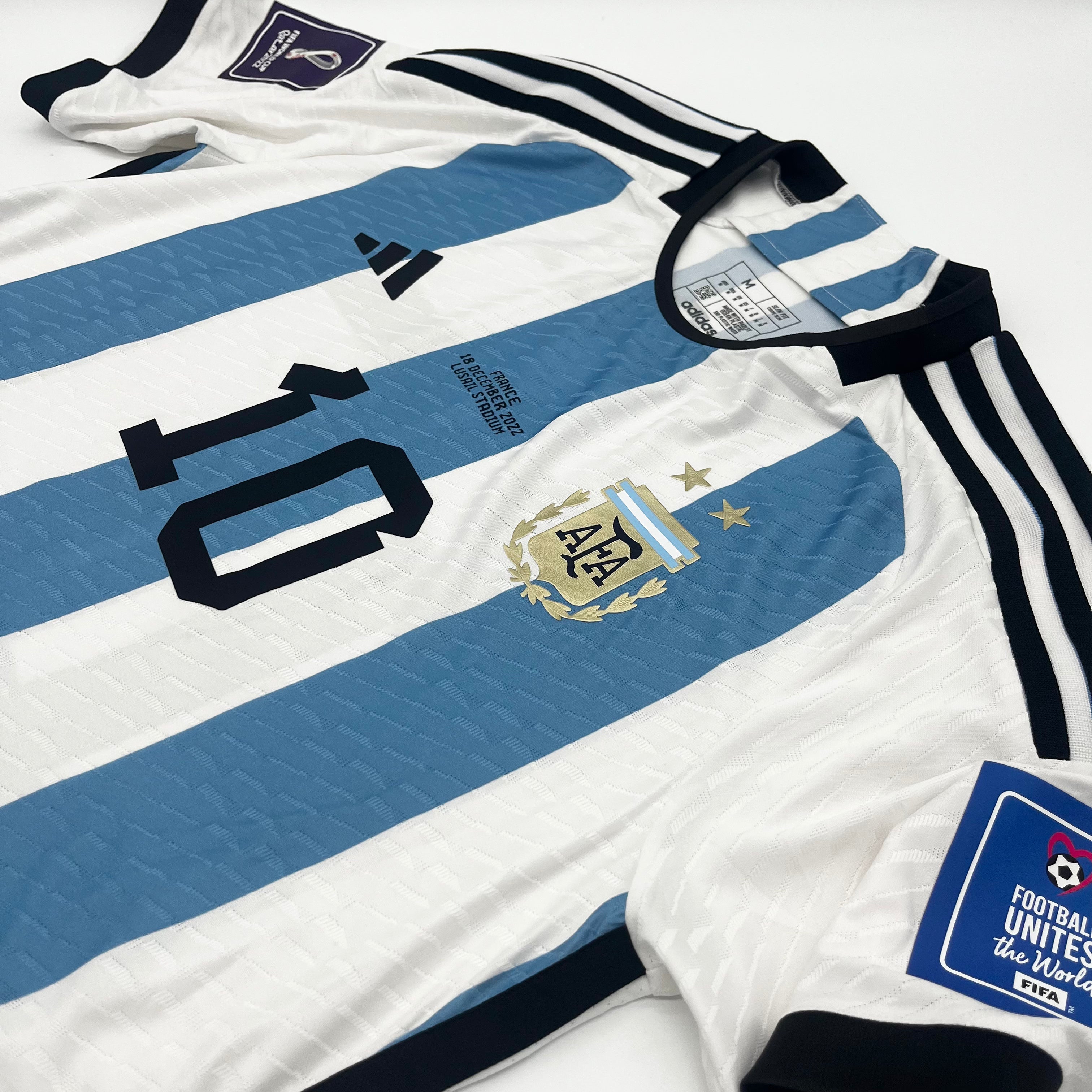 Messi #10 Argentina Home Medium Slim Fit Jersey FIFA World Cup deals Qatar 2022 Adidas