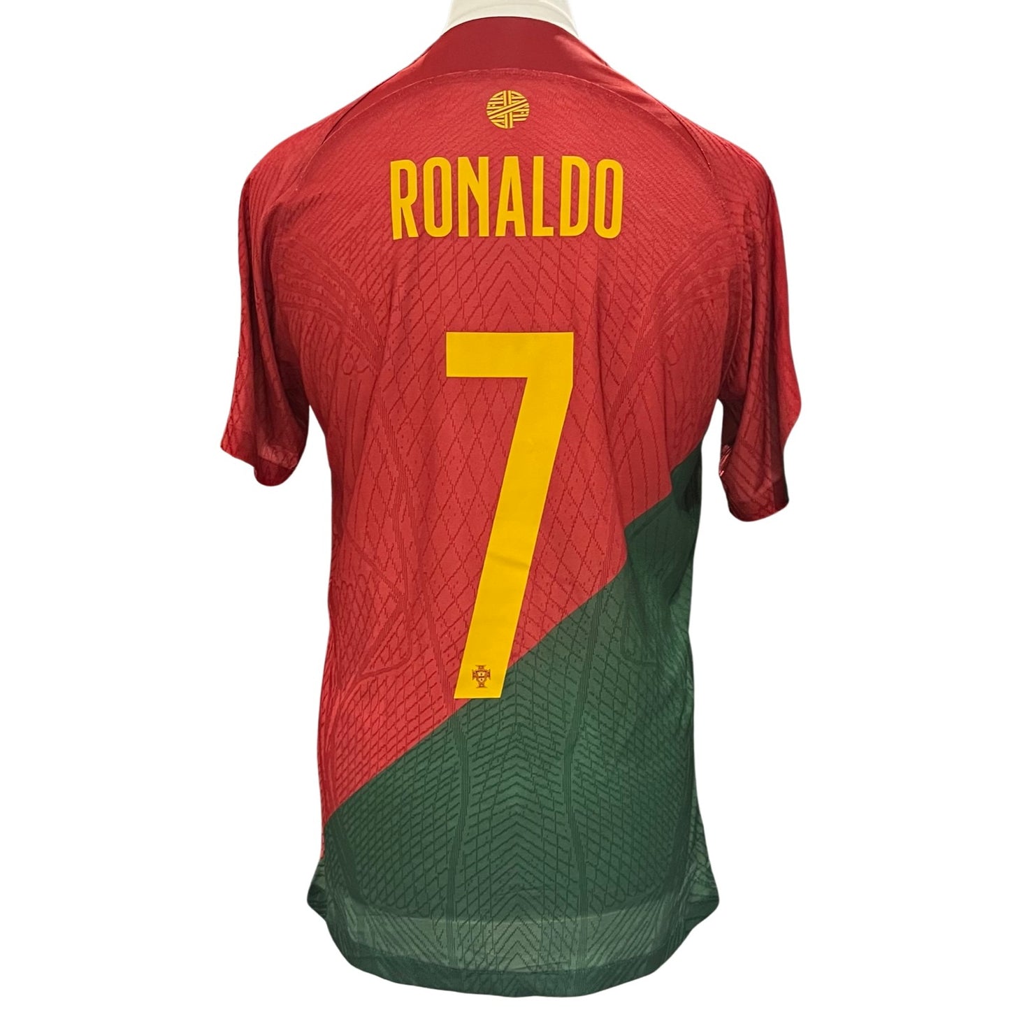 Jogo de Cristiano Ronaldo emitido Nike DriFit ADV Shirt Portugal vs Uruguai 2022 FIFA World Cup