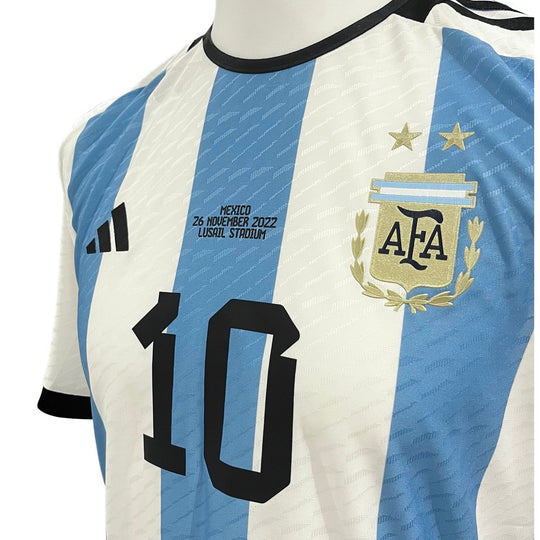 Lionel Messi Match Issued Adidas HEAT.RDY Shirt Argentina vs Mexico 2022 FIFA World Cup