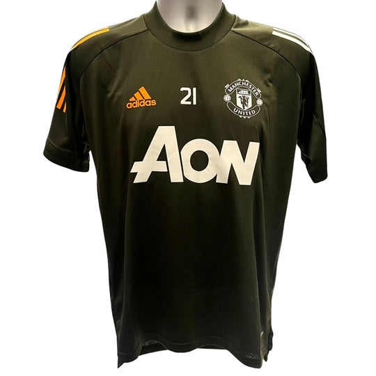 Dan James Entrenamiento desgastado Manchester United Adidas Aeroready Camisa