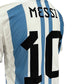 إصدار مباراة ليونيل ميسي أديداس هيت. قميص أرجنتينا مقابل المملكة العربية السعودية 2022 كأس العالم لكرة القدم