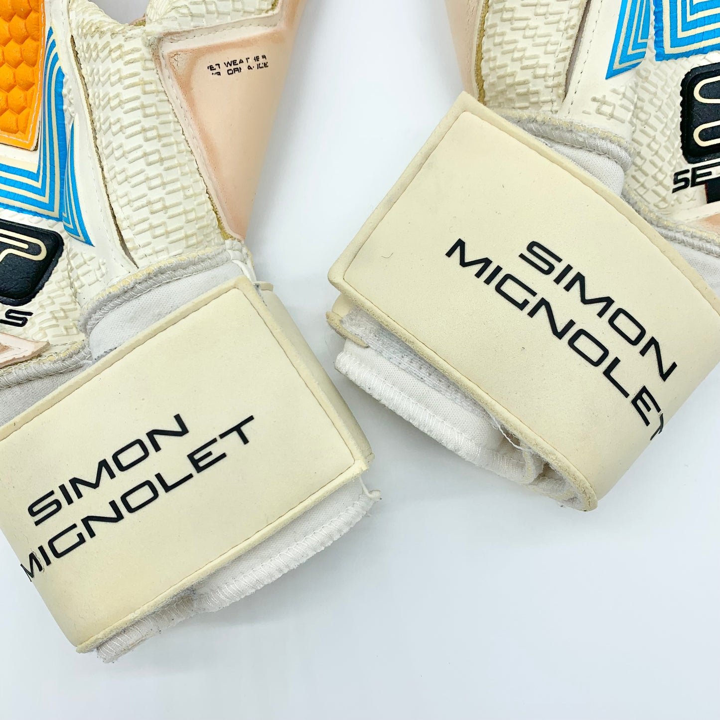 Simon Mignolet Match Worn Sells Axis 360 Elite Aqua Campione SMU Goalkeeper Gloves