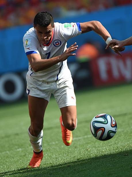 الكسيس سانشيز مباراة يرتديها نايك زركونيا سوبرفلي الرابع وقعت 2014 كأس العالم فيفا