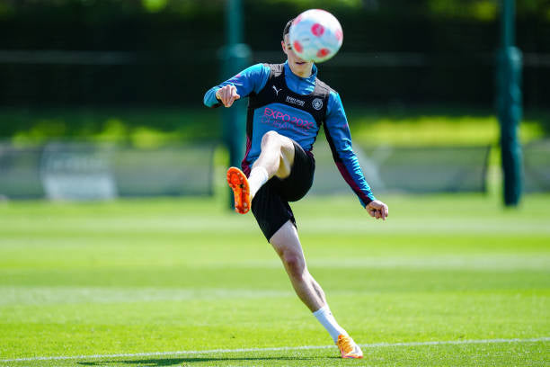 Phil Foden Manchester City Puma RainCell Training Worn Jumper